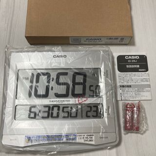 カシオ(CASIO)の新品 CASIO カシオ 電波時計 温度計 カレンダー アラーム 多機能 未使用(置時計)