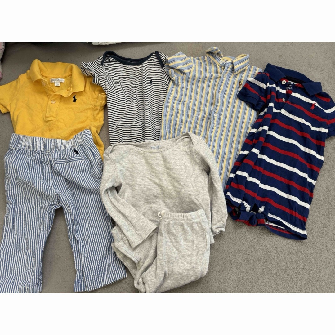 POLO RALPH LAUREN(ポロラルフローレン)の男の子ベビー服　ポロラルフローレン　まとめ売り　9M キッズ/ベビー/マタニティのベビー服(~85cm)(ロンパース)の商品写真