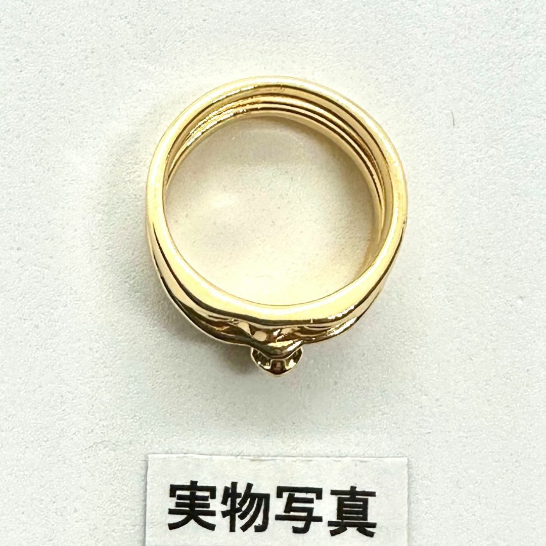 3分割 顔 リング レディース ゴールド 指輪 レトロ おしゃれ 目 鼻 口 レディースのアクセサリー(リング(指輪))の商品写真