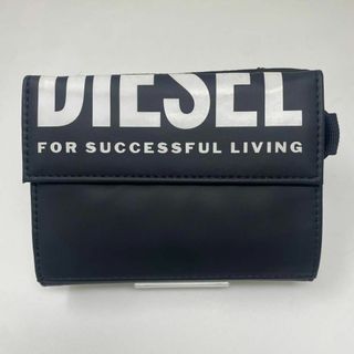 ディーゼル(DIESEL)の未使用 DIESEL ディーゼル 二つ折り財布 ブラック 黒 財布 ロゴ(折り財布)