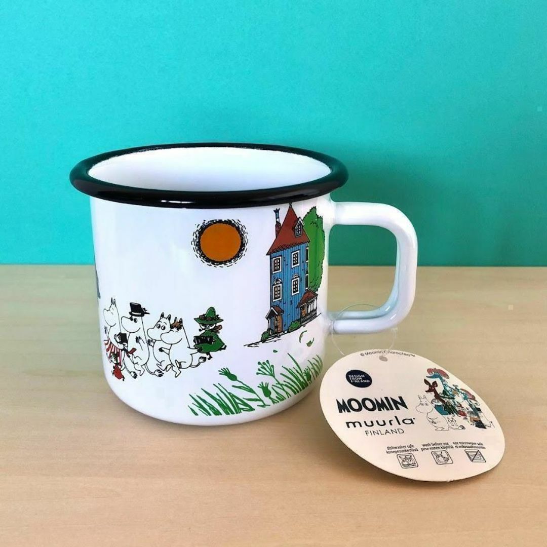 MOOMIN(ムーミン)のMuurla ムーミンファミリー仲間達ホーローマグカップ3.7dL(370mL) インテリア/住まい/日用品のキッチン/食器(グラス/カップ)の商品写真