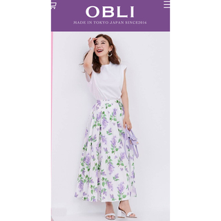 オブリ(OBLI)のOBLI ウィステリアスカート（新品未使用品）(ロングスカート)