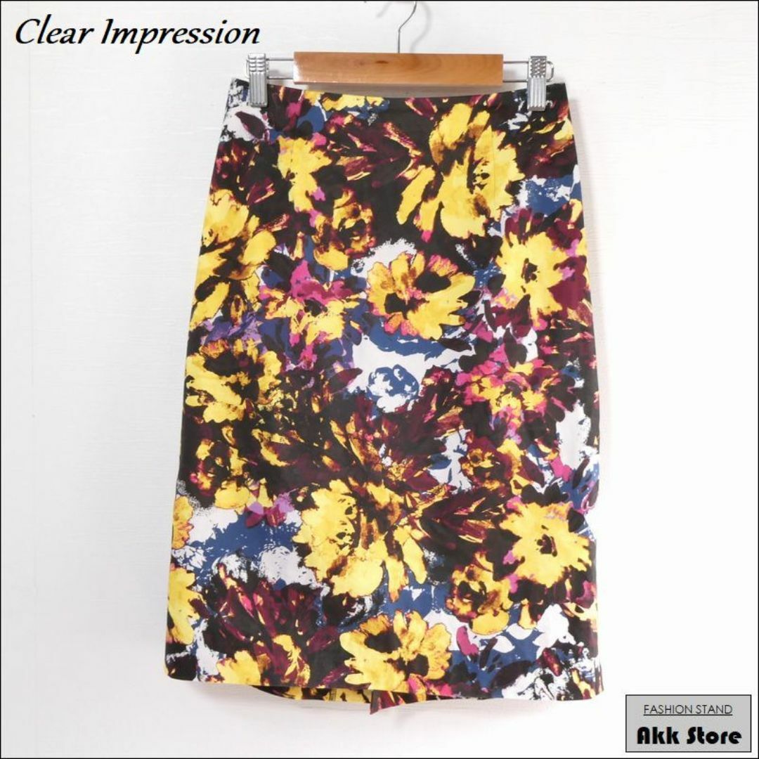 CLEAR IMPRESSION(クリアインプレッション)のCLEAR IMPRESSION レディース スカート ひざ丈 M 日本製 レディースのスカート(ひざ丈スカート)の商品写真