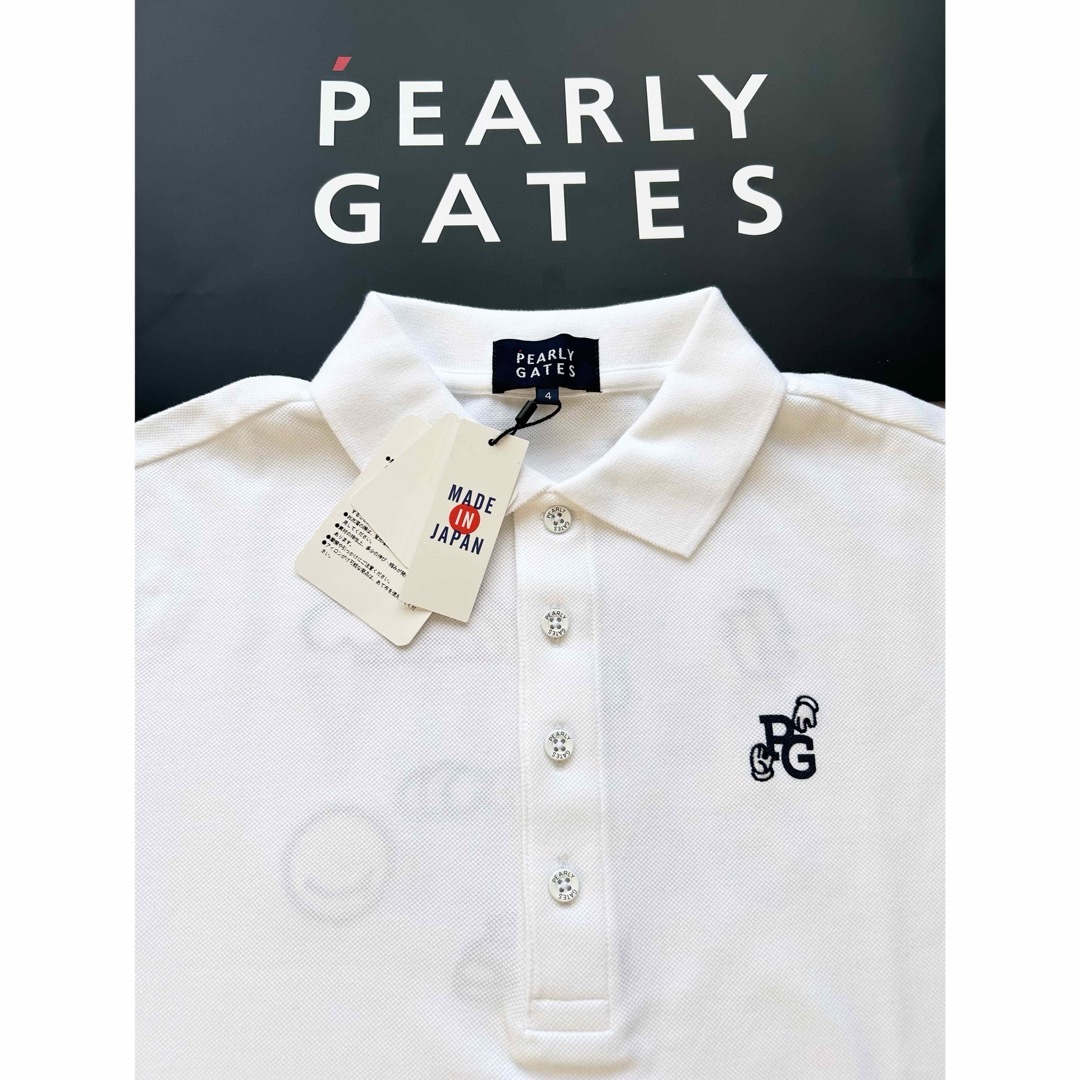 PEARLY GATES(パーリーゲイツ)のPEARLY GATES パーリーゲイツ バックロゴポロシャツ新品送料込み！ スポーツ/アウトドアのゴルフ(ウエア)の商品写真