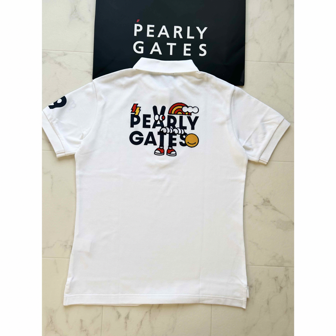 PEARLY GATES(パーリーゲイツ)のPEARLY GATES パーリーゲイツ バックロゴポロシャツ新品送料込み！ スポーツ/アウトドアのゴルフ(ウエア)の商品写真