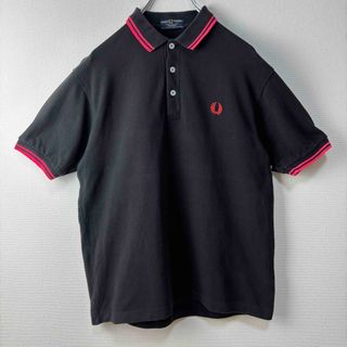 フレッドペリー(FRED PERRY)のフレッドペリー　ポロシャツ　半袖　ビンテージ　M ブラック　ピンク　古着屋(ポロシャツ)