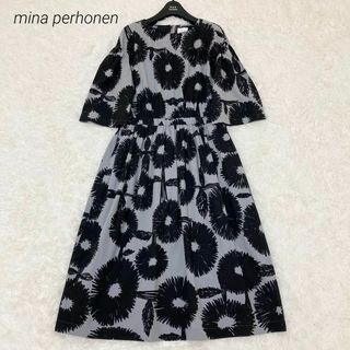 ミナペルホネン(mina perhonen)の美品♡ ミナペルホネン  ワンピース　デイジー　ランドリー　ロング　サイズ40(ロングワンピース/マキシワンピース)