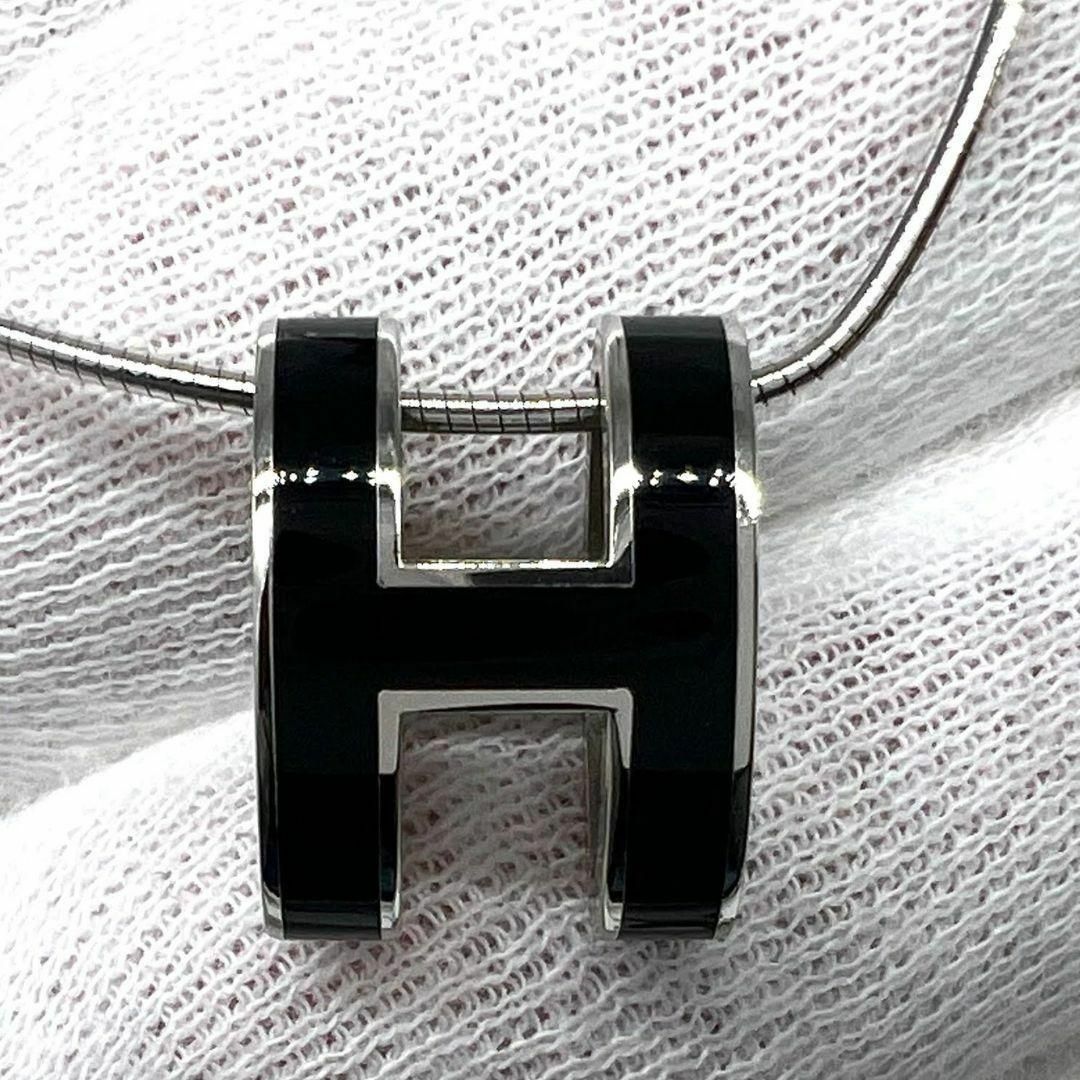 Hermes(エルメス)のエルメス ポップアッシュ　Hネックレス ネックレス シルバー　ブラック GP レディースのアクセサリー(ネックレス)の商品写真