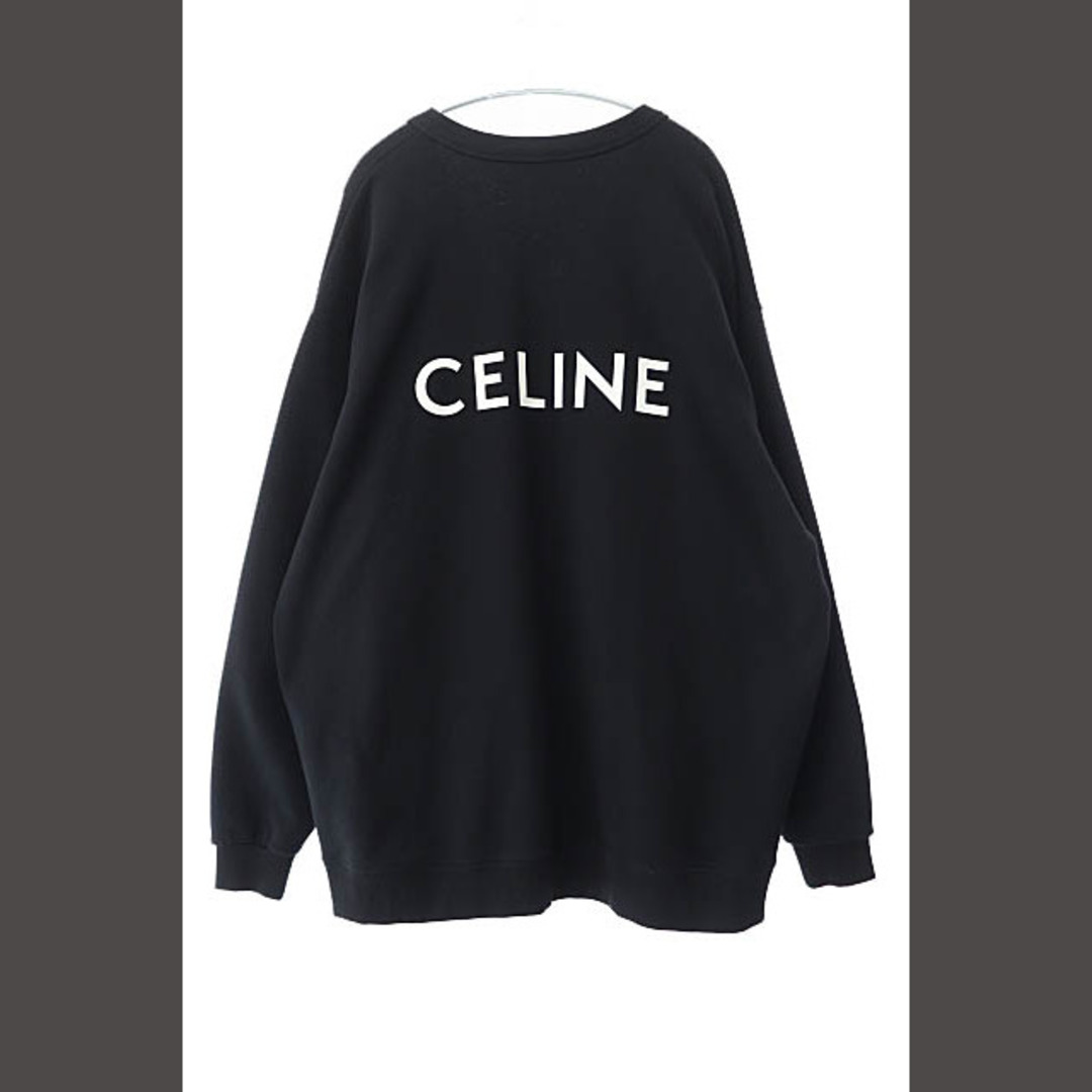 celine(セリーヌ)のセリーヌ 22SS バック ロゴ オーバーサイズ スウェット カーディガン L黒 メンズのトップス(カーディガン)の商品写真