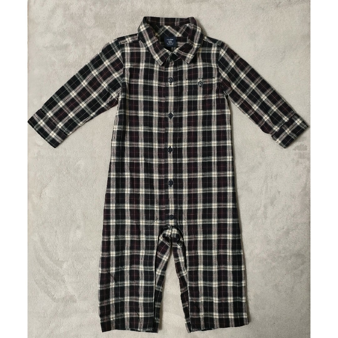 babyGAP(ベビーギャップ)のbaby GAP(ベビーギャップ)　80サイズ　カバーオール　チェック柄 キッズ/ベビー/マタニティのベビー服(~85cm)(カバーオール)の商品写真