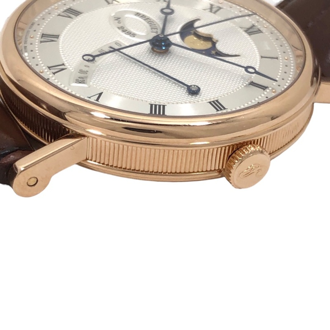 Breguet(ブレゲ)の　ブレゲ Breguet クラシック ムーンフェイズ 7787/BR/12/9V6 シルバー文字盤 K18PG/レザーストラップ メンズ 腕時計 メンズの時計(その他)の商品写真