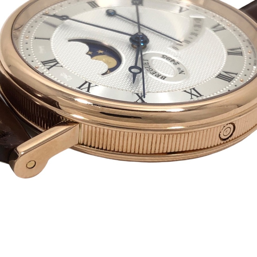 Breguet(ブレゲ)の　ブレゲ Breguet クラシック ムーンフェイズ 7787/BR/12/9V6 シルバー文字盤 K18PG/レザーストラップ メンズ 腕時計 メンズの時計(その他)の商品写真