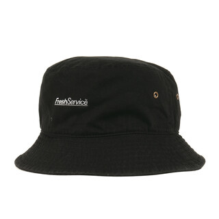 FreshService フレッシュサービス ハット サイズ:L/XL ロゴ刺繍 バケットハット CORPORATE BUCKET HAT ブラック 黒 帽子 【メンズ】【中古】(ハット)