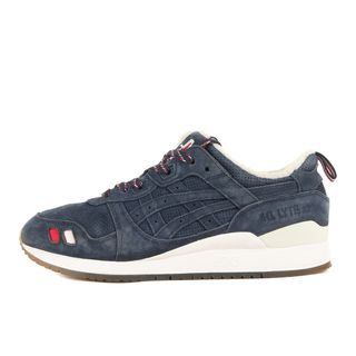 アシックス(asics)のasics アシックス サイズ:27.0cm KITH NYC MONCLER GEL-LYTE 3 NAVY (HK729) キス モンクレール ゲルライト3 ネイビー 紺 US9 ローカット スニーカー シューズ 靴【メンズ】【中古】(スニーカー)