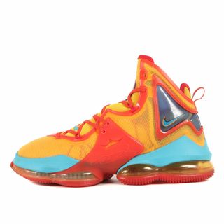 ナイキ(NIKE)の美品 NIKE ナイキ サイズ:28.0cm SPACE PALYERS LEBRON 19 UNIFORM HOOK (DC9338-800) レブロン19 スペース プレイヤーズ マントラオレンジ ライトブルーフューリー US10 ハイカット スニーカー シューズ 靴 コラボ【メンズ】【中古】(スニーカー)