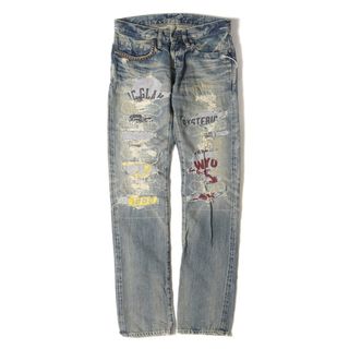 ヒステリックグラマー(HYSTERIC GLAMOUR)のHYSTERIC GLAMOUR ヒステリックグラマー パンツ サイズ:28 CPR加工 スタッズ ボタンフライ デニムパンツ 0204AP06 スウェット リペア スキニー スリム インディゴ 日本製 【メンズ】【中古】(デニム/ジーンズ)