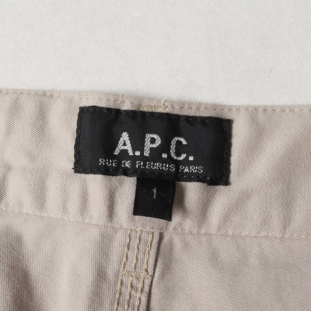 A.P.C(アーペーセー)のA.P.C. アーペーセー パンツ サイズ:1 90s - 00s コットン チノパンツ / ストレート ベーシック フルレングス ワーク カジュアル アーカイブ ベージュ フランス製 ボトムス ズボン【メンズ】【中古】 メンズのパンツ(チノパン)の商品写真