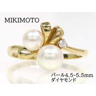 ミキモト(MIKIMOTO)のMIKIMOTO ミキモト K18 ダイヤモンド パール リング ゴールド(リング(指輪))