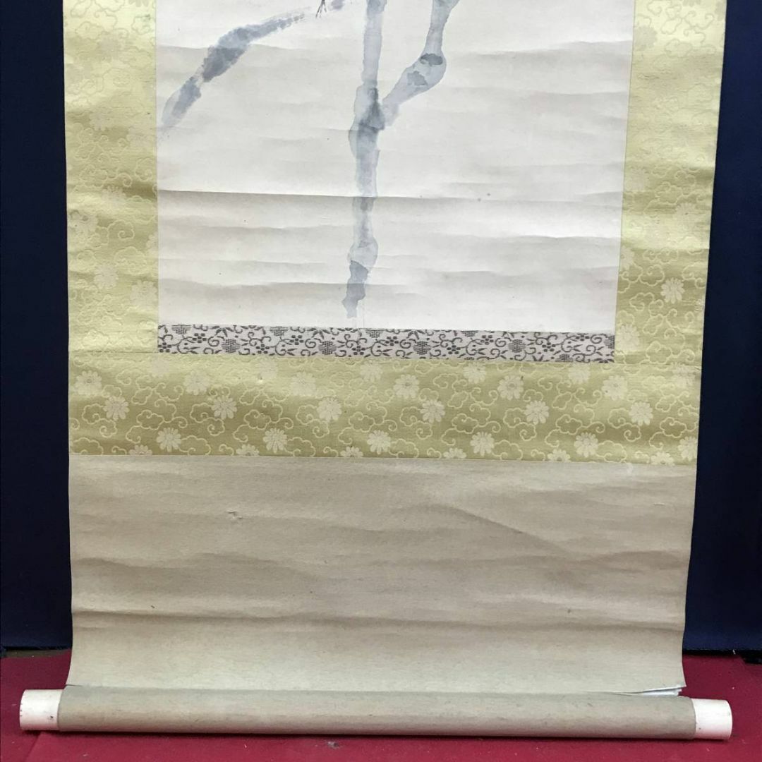 真作/織田観潮/南天小禽図/小鳥図/花鳥図/掛軸☆宝船☆AD-603の 真作/織田観潮/南天小禽図/小鳥図/花鳥図/掛軸☆宝船☆AD-603の