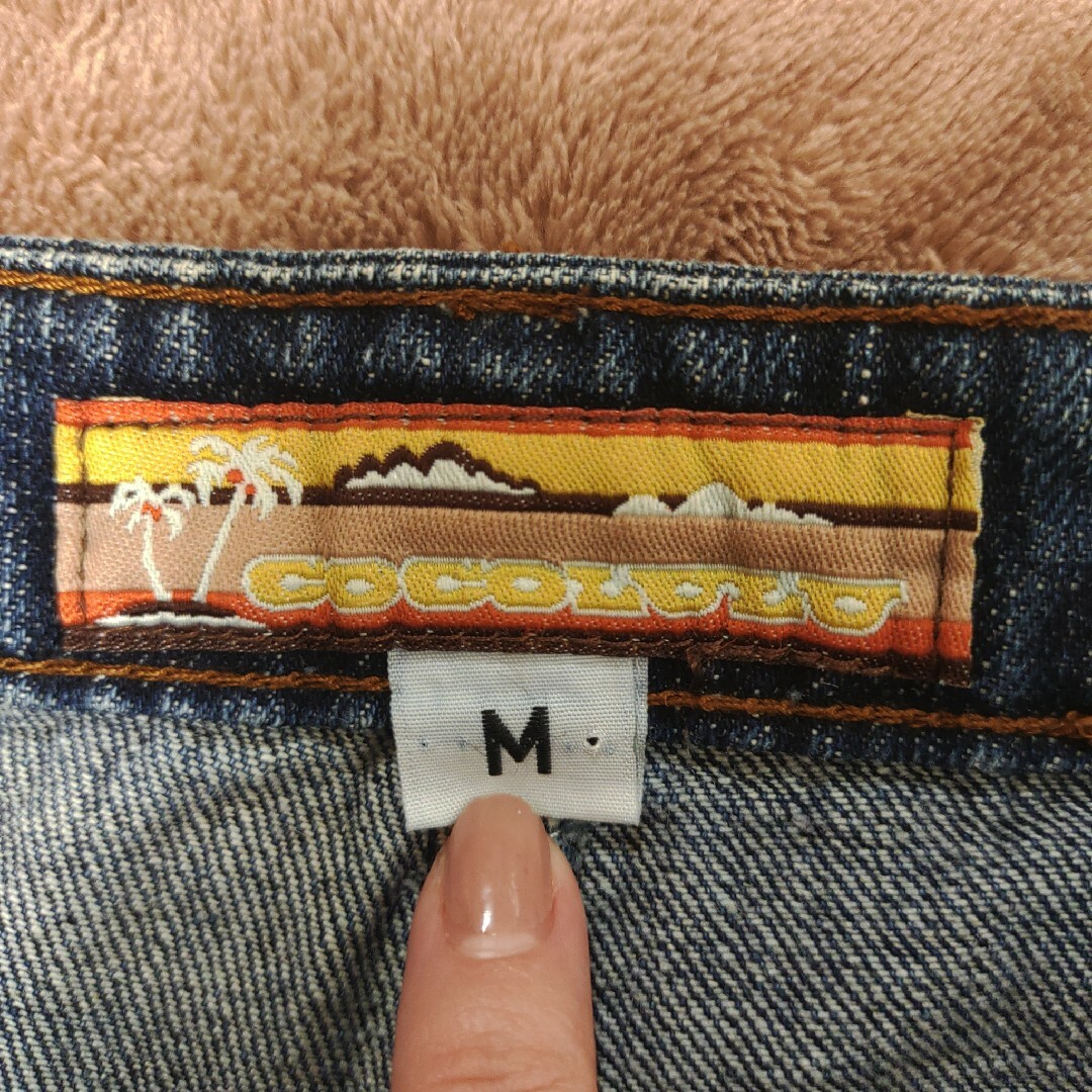 CO&LU(ココルル)のココルル　ミニスカート　デニムスカート　レディース　ビンテージ　ダメージ加工 レディースのスカート(ミニスカート)の商品写真