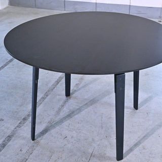 イタリア製 MAGIS社 46万「STEEL WOOD TABLE/スチール ウッド テーブル」受注生産品 ビーチ材 ラウンド ダイニング マジス【中古家具/中古インテリア/USED家具ユーズド家具/リサイクル】(ダイニングテーブル)