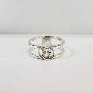 Gucci - GUCCI グッチ K18WG&ブラックダイヤ アイコンリング 8号 750の Gucci - GUCCI グッチ K18WG&ブラックダイヤ アイコンリング 8号 750の