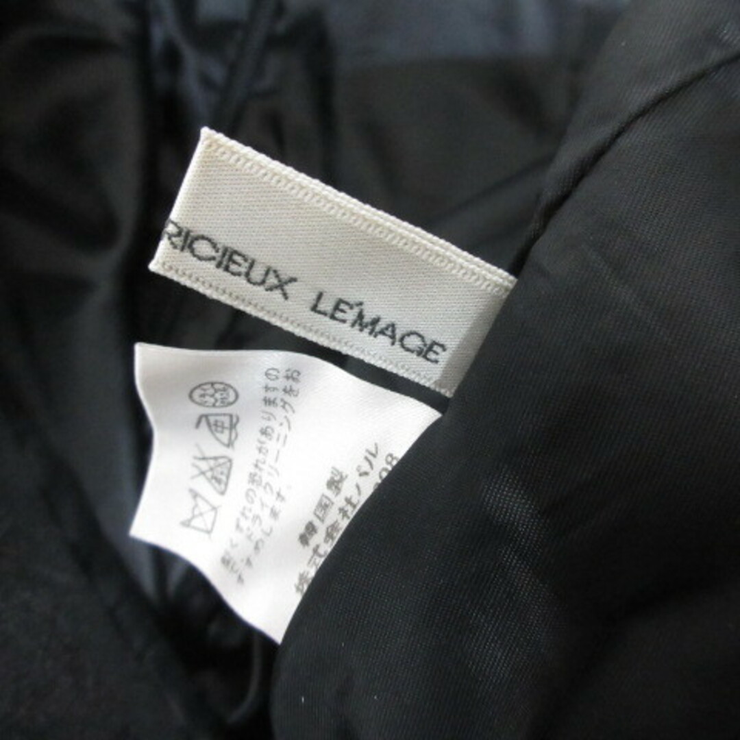CAPRICIEUX LE'MAGE(カプリシューレマージュ)のカプリシューレマージュ 花柄 タイト スカート F 黒 ブラック 裏地付き レディースのスカート(ひざ丈スカート)の商品写真