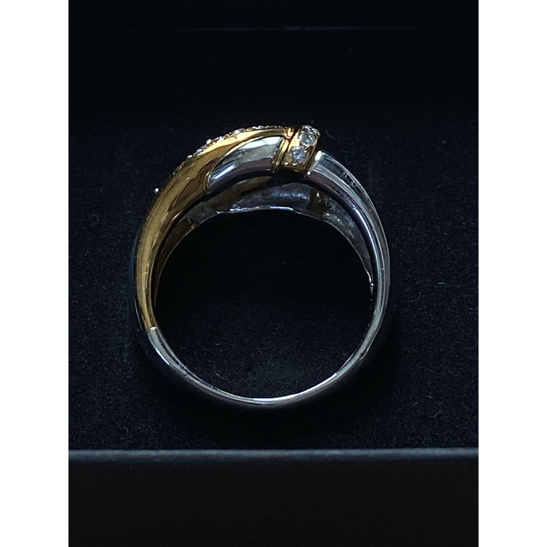 K18 Pt900 タンザナイト　ダイヤモンド　デザインジュエリーリング レディースのアクセサリー(リング(指輪))の商品写真