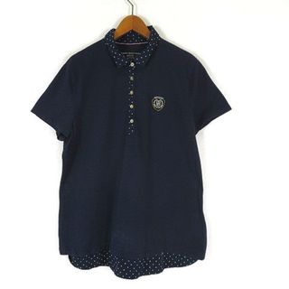 トミーヒルフィガー(TOMMY HILFIGER)のトミーヒルフィガー ポロシャツ レイヤード ドット ロゴ ワッペン 半袖 XL(ポロシャツ)