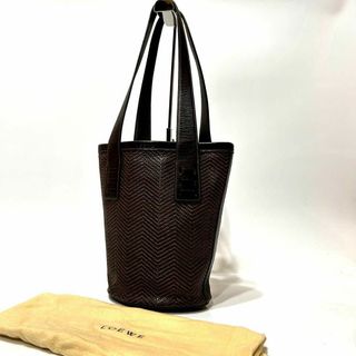 ロエベ(LOEWE)の【美品】　LOEWE かごバッグ　ショルダーバッグ　トート　編み込み　レザー(かごバッグ/ストローバッグ)