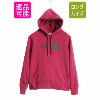 ザノースフェイス(THE NORTH FACE)のノースフェイス プリント スウェット フード パーカー レディース M 古着 The North Face アウトドア トレーナー 裏起毛 プルオーバー 厚手(パーカー)