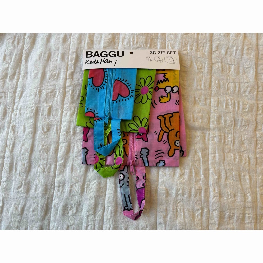 BAGGU - 【新品未使用】Baggu バグー 3D zip キースヘリングの BAGGU - 【新品未使用】Baggu バグー 3D zip キースヘリングの