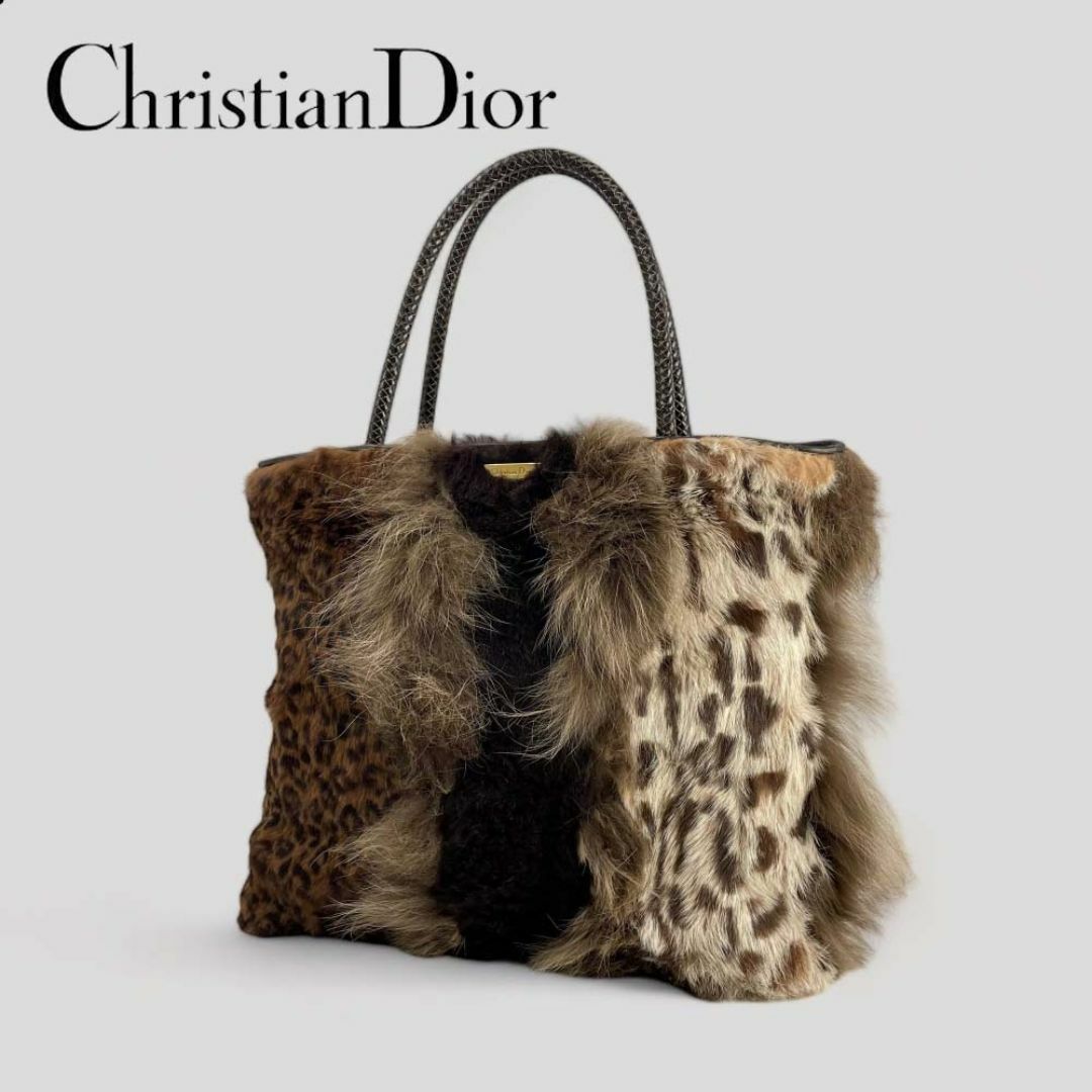 Christian Dior(クリスチャンディオール)の■クリスチャン ディオール■ アニマルファー ハンドバッグ トートバッグ 希少品 レディースのバッグ(ハンドバッグ)の商品写真