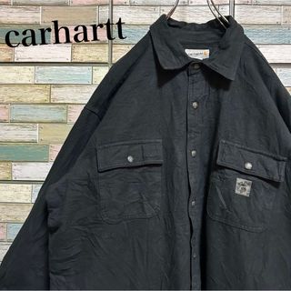 カーハート(carhartt)のカーハート　フランネルシャツジャケット　ビッグシルエット　中綿(ブルゾン)