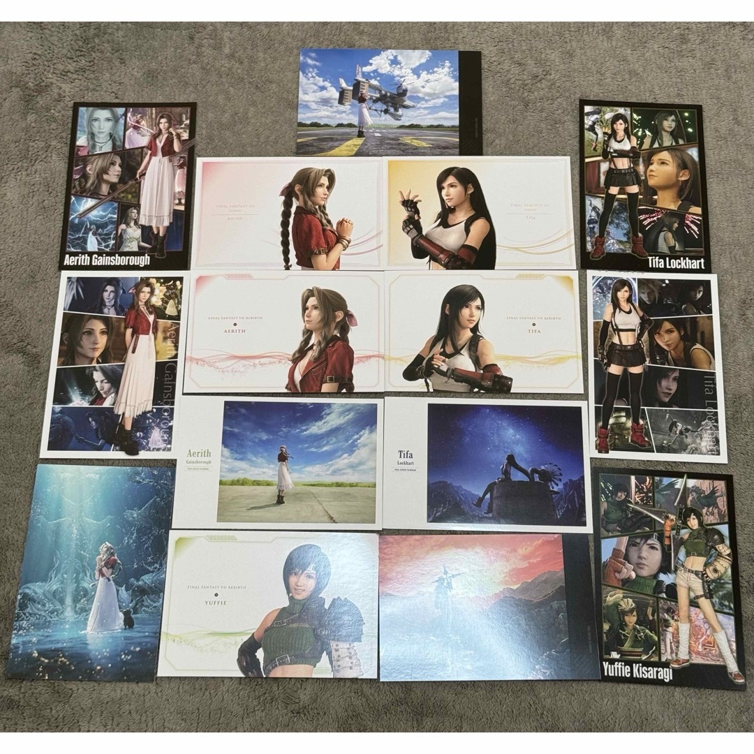 ファイナルファンタジー7 ポストカード エアリス ティファ ユフィ 15枚 エンタメ/ホビーのアニメグッズ(カード)の商品写真