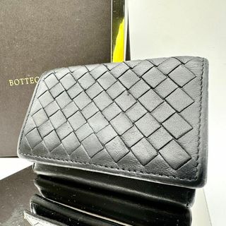 ボッテガヴェネタ(Bottega Veneta)の【人気  RFID搭載】ボッテガヴェネタ  三つ折り財布 黒　イントレチャート(折り財布)