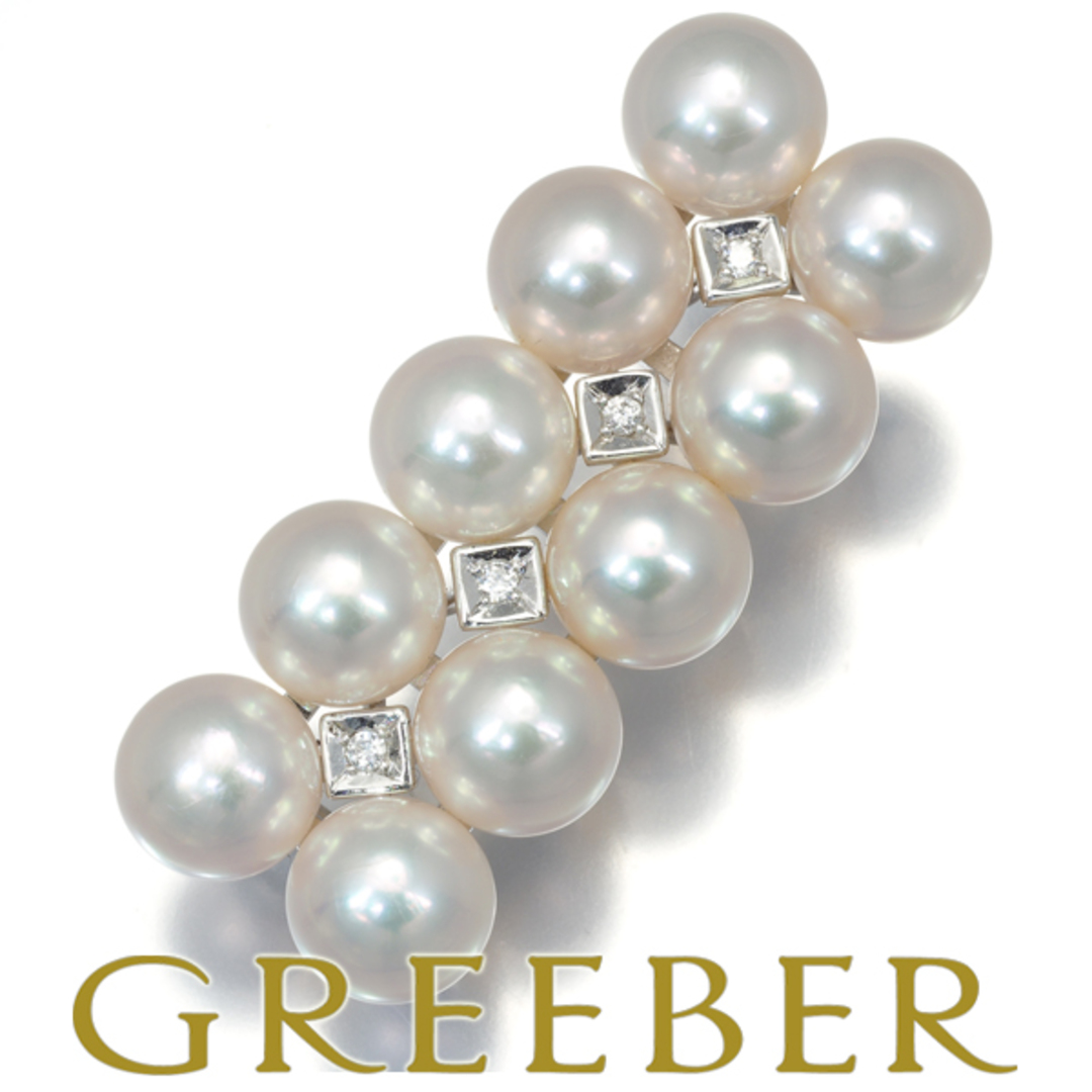 MIKIMOTO - ミキモト 帯留め パール アコヤ真珠 7.3mm ダイヤ MIKIMOTO - ミキモト 帯留め パール アコヤ真珠 7.3mm ダイヤ