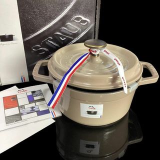 STAUB - レア★新品★staub ストウブ ピコココット ラウンド 16cm リネン 箱付