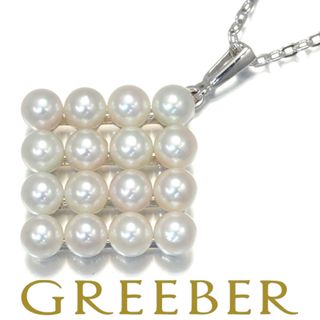 ミキモト(MIKIMOTO)のミキモト ネックレス ベビーパール アコヤ真珠 3.7mm  スクエア シルバー (ネックレス)