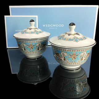 ウェッジウッド(WEDGWOOD)の廃盤★未使用★ウェッジウッド フロレンティーン オリエンタルカップ 湯飲み 2客(食器)