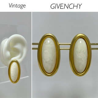 GIVENCHY - 【Vintage】GIVENCHY ホワイトストーンイヤリング