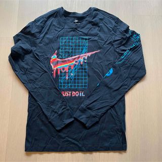 ナイキ(NIKE)の【新品】NIKE ナイキ ロンT 長袖 JUST DO IT スウッシュ 黒 L(Tシャツ/カットソー(七分/長袖))