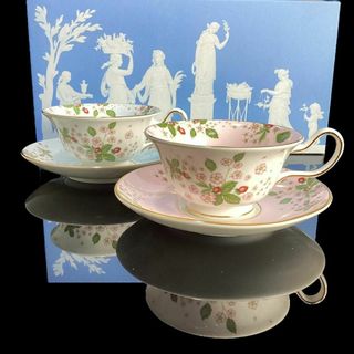 ウェッジウッド(WEDGWOOD)の廃盤★新品★ウェッジウッド カップ＆ソーサー ワイルドストロベリー ブルーム2客(グラス/カップ)