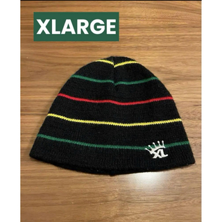 エクストララージ(XLARGE)のXLARGE   エクストララージ　ニット帽　ブラック(ニット帽/ビーニー)