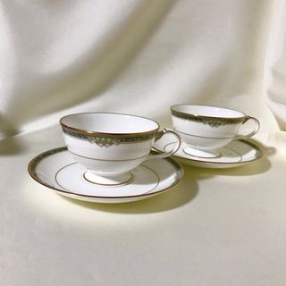 ノリタケ(Noritake)のノリタケ　カップ&ソーサー　ストリームサイド　2客　セット　ペア　4497(グラス/カップ)