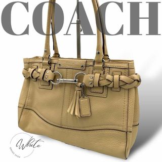 コーチ(COACH)の【極美品】コーチ　COACH トートバッグ　レザー　ベージュ(トートバッグ)