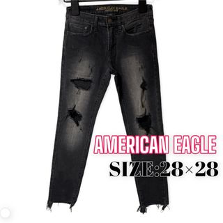 American Eagle - AMERICANEAGLE ♥ お洒落 ダメージ クラッシュ スキニーデニム