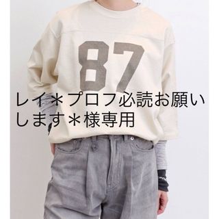 アパルトモンドゥーズィエムクラス(L'Appartement DEUXIEME CLASSE)のGOOD GRIEF FADED PRINT FOOTBALL TEE (カットソー(長袖/七分))