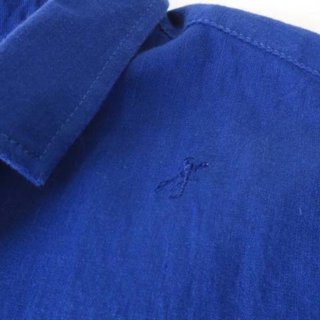 ジョセフオム シャツ スキッパー リネン コットン ロゴ 刺繍 半袖 XL 50 メンズのトップス(シャツ)の商品写真