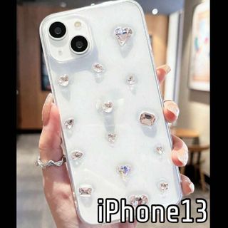 iPhone13 ケース クリアキラキラ ストーン かわいい 韓国(iPhoneケース)